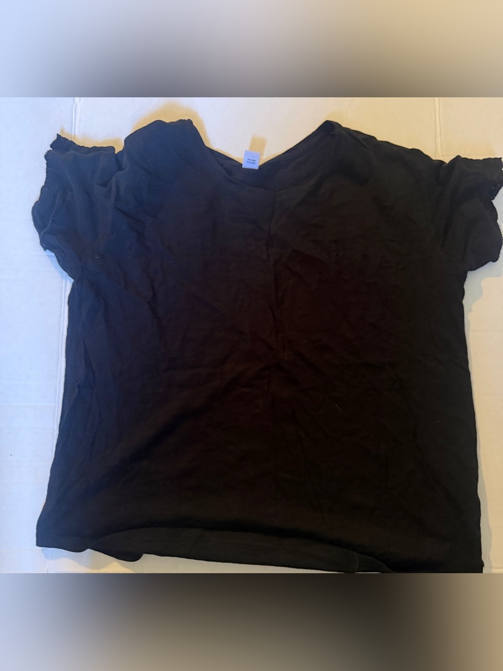 Old Navy Black Short Sleeve V-Neck Tee